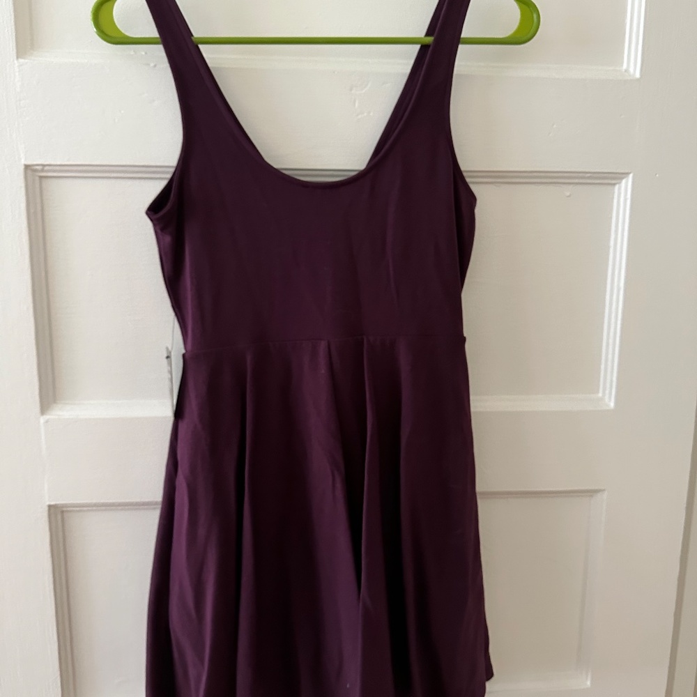 NWOT Express Purple Fit and Flare Mini Dress - Picture 3 of 3